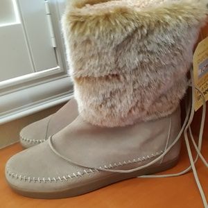 Toms Nepal Boot Oxford Tan Suede Size 10